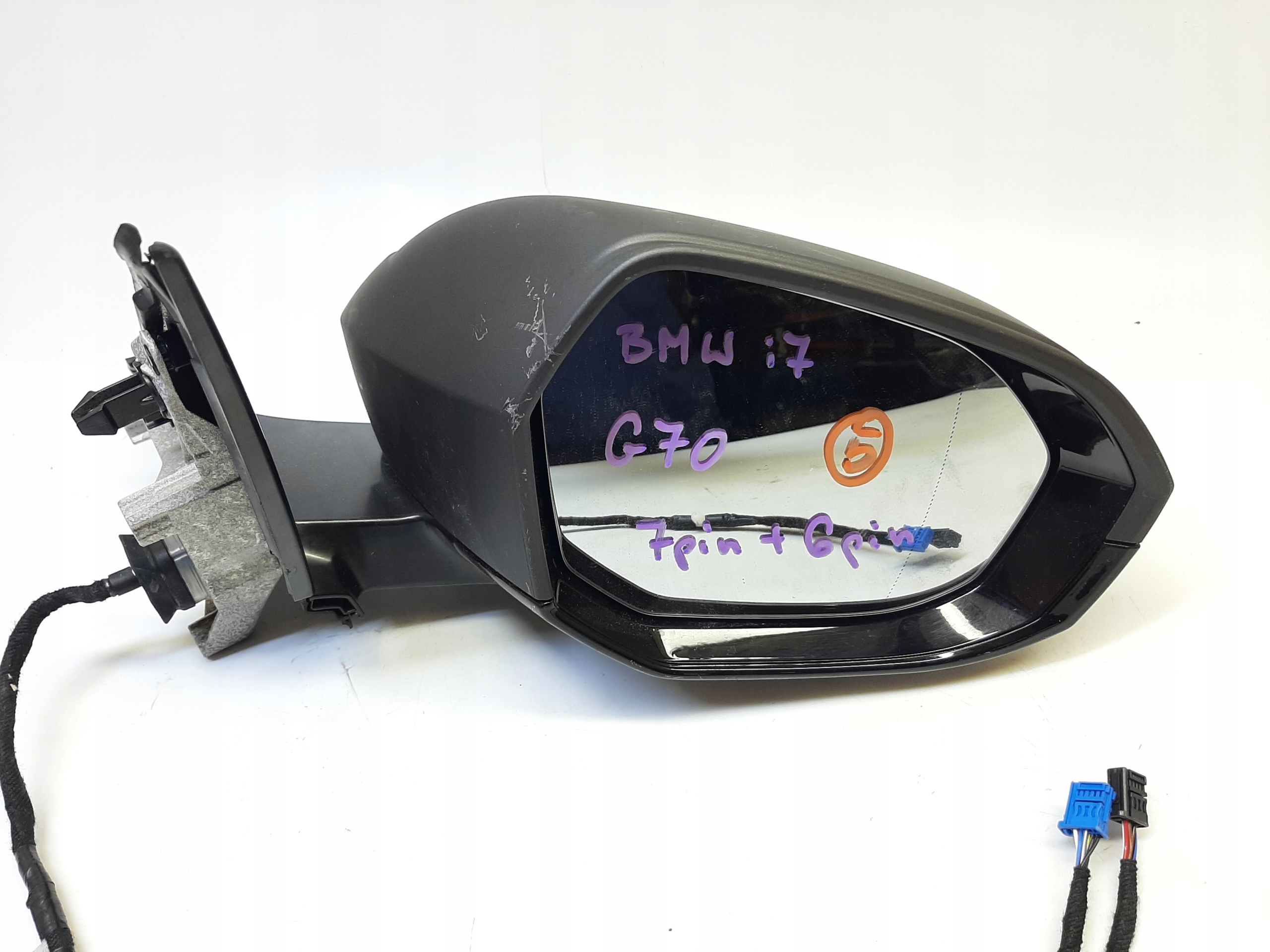 BMW i7 G70 LUSTERKO ZEWNĘTRZNE PRAWE 7 + 6 PIN 06691264 - obrazek 2