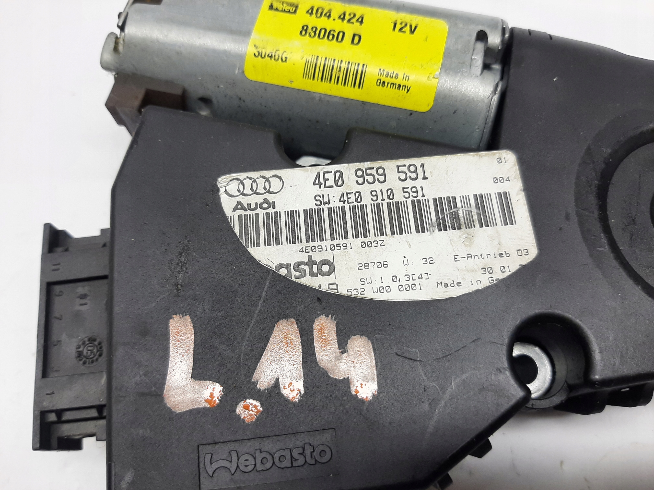 AUDI A8 D3 2002- MODUŁ SILNICZEK SZYBERDACHU 4E0959591 szyber silnik - obrazek 3