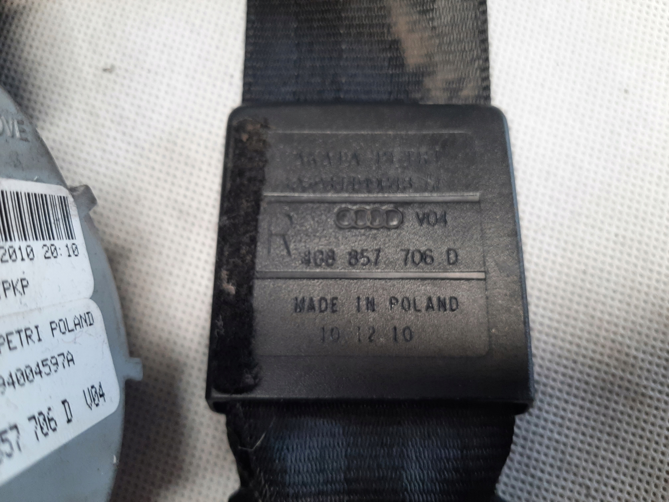 AUDI A7 SPORTBACK 2010- PAS BEZPIECZEŃSTWA PRAWY 4G8857706D - obrazek 2