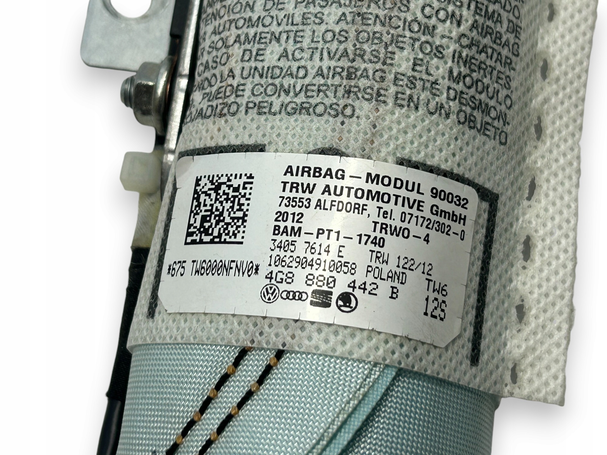 Audi A7 S7 C7 Airbag Poduszka fotela Prawy Tył 4G8880442B - obrazek 2