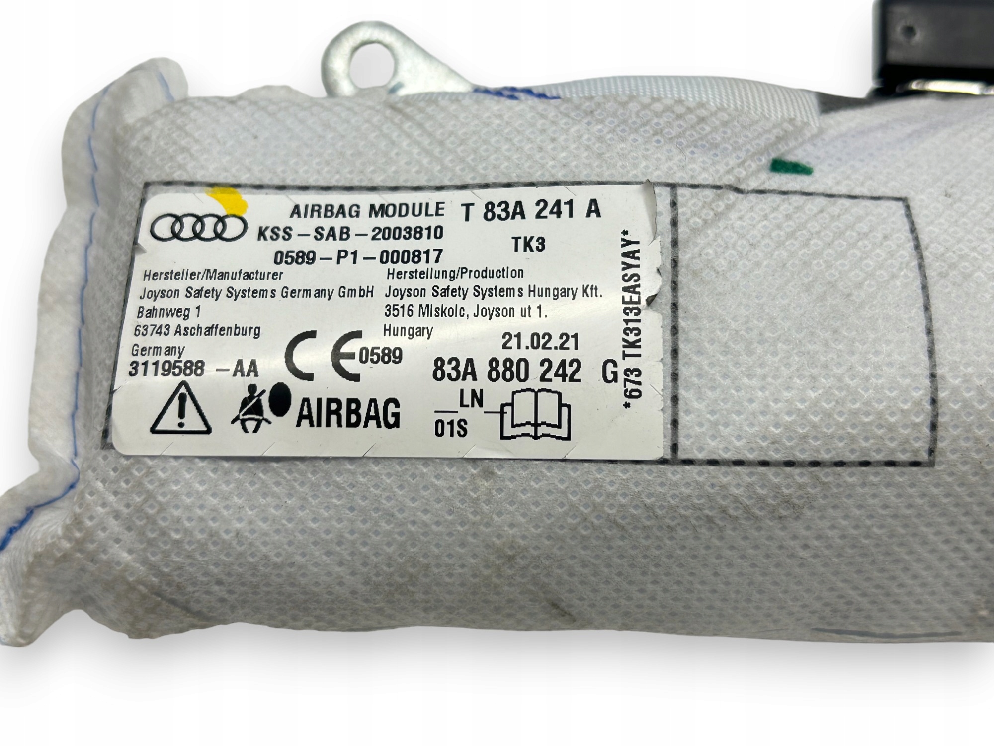 Audi Q3 / SQ3 Airbag Poduszka fotela Prawy Przód 83A880242G - obrazek 4