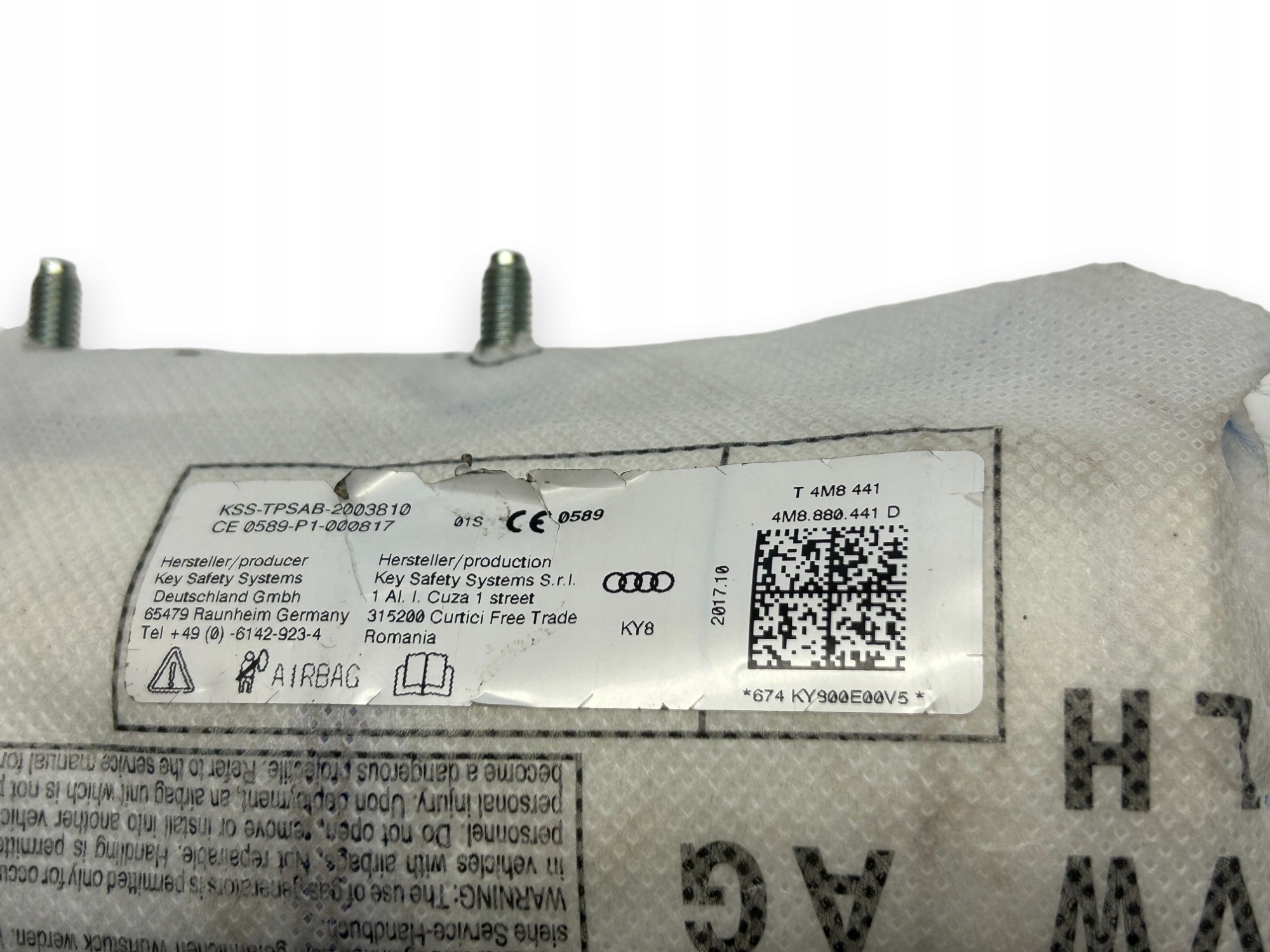 Audi Q8 SQ8 RSQ8 Airbag Poduszka fotela Lewy Tył 4M8880441D - obrazek 2