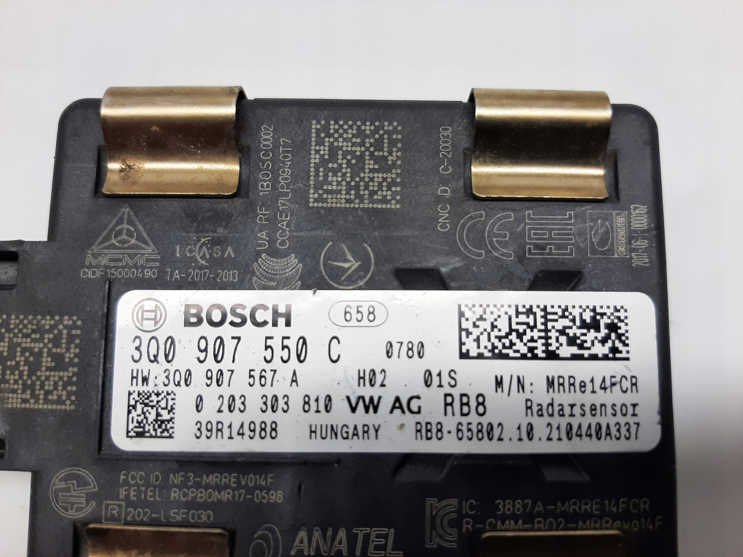 VOLKSWAGEN PASSAT B8 2014- RADAR DISTRONIC PRZÓD 3Q0907550C 3Q0907567A - obrazek 3