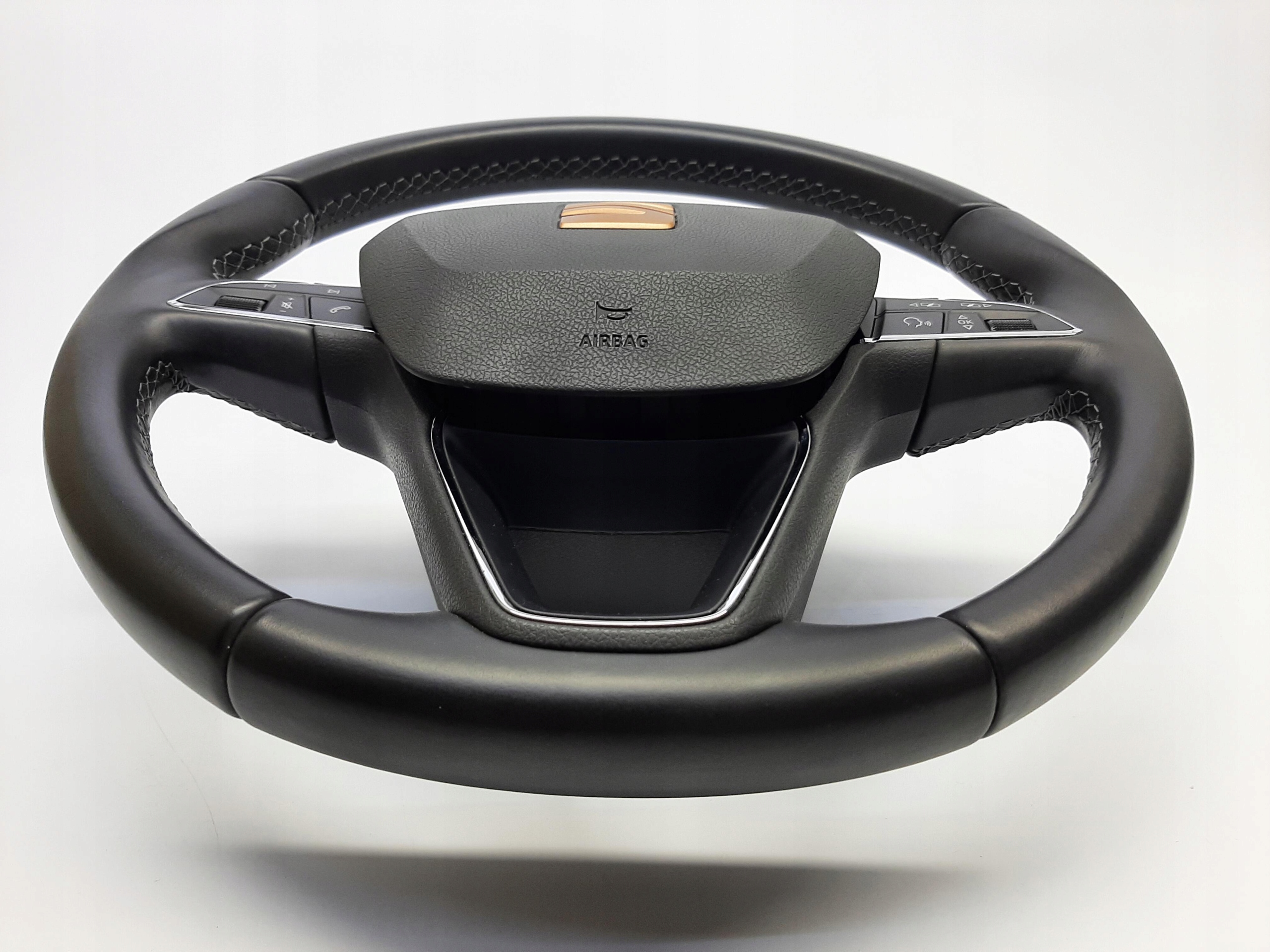 SEAT LEON III 2012- KIEROWNICA SKÓRA AIRBAG 5F0419091L 5F0880201H - obrazek 2