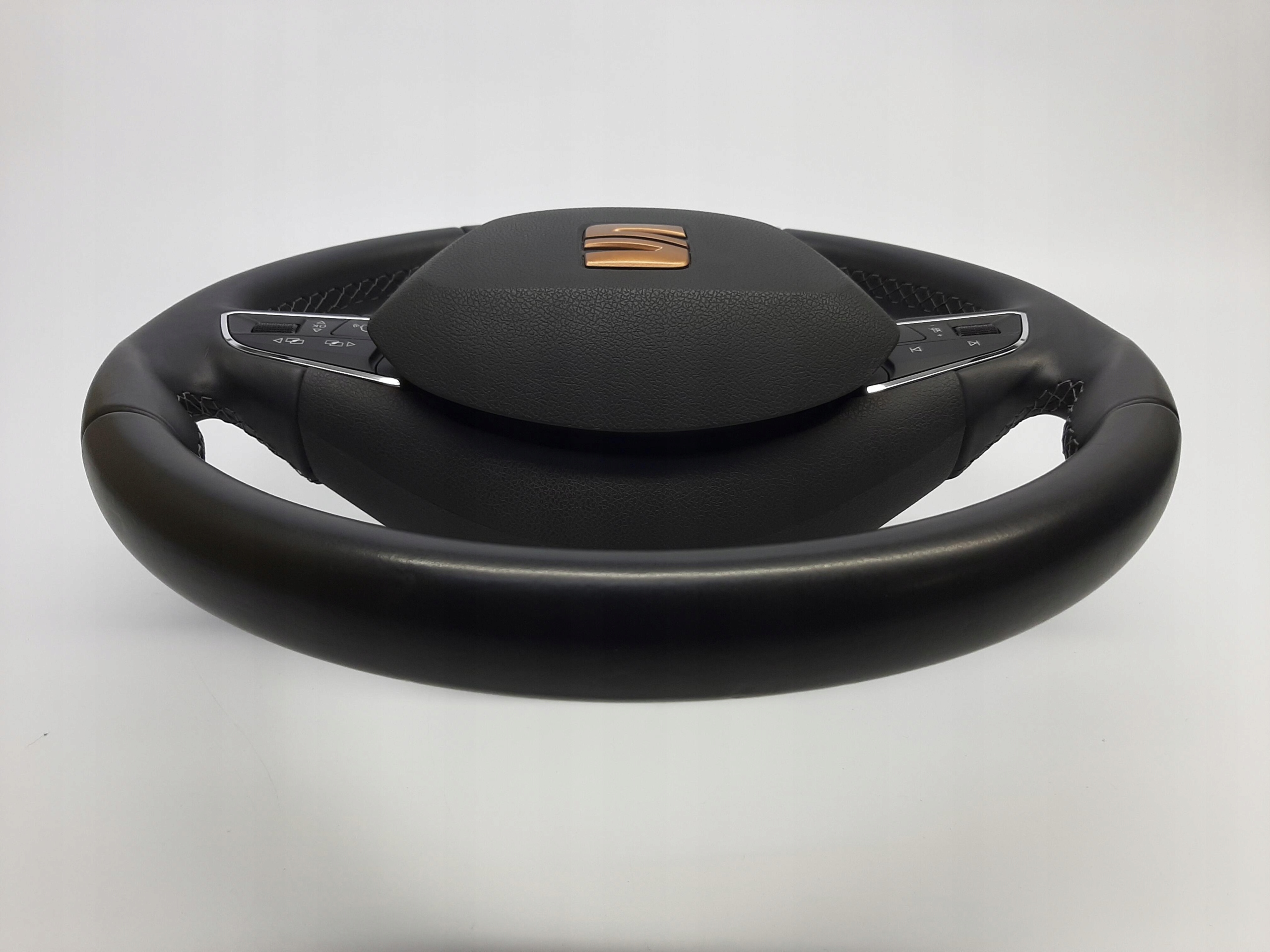 SEAT LEON III 2012- KIEROWNICA SKÓRA AIRBAG 5F0419091L 5F0880201H - obrazek 3