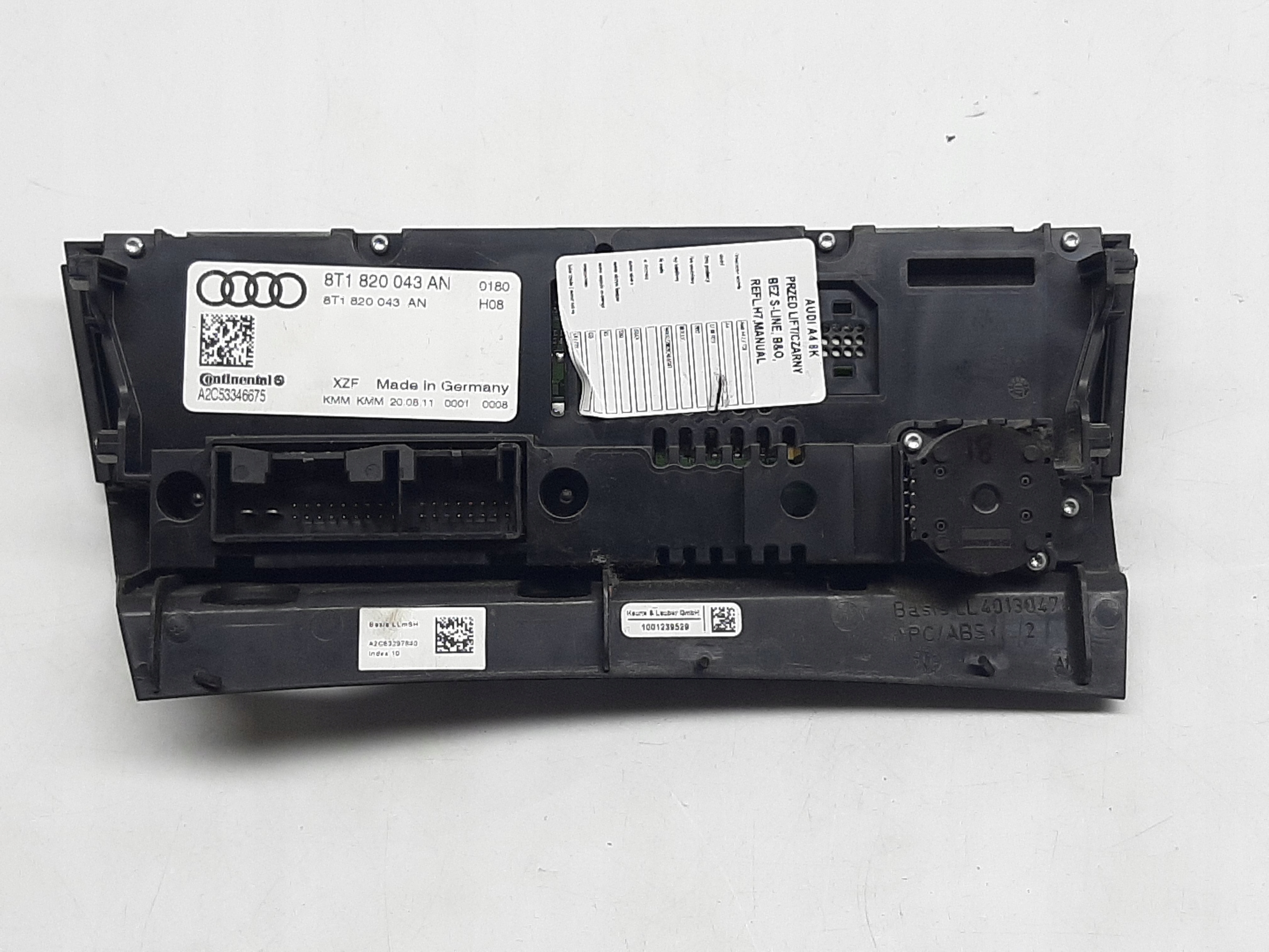 AUDI A4 B8 2007- PANEL STEROWANIA KLIMATYZACJI GRZANIA FOTELI 8T1820043AN - obrazek 2
