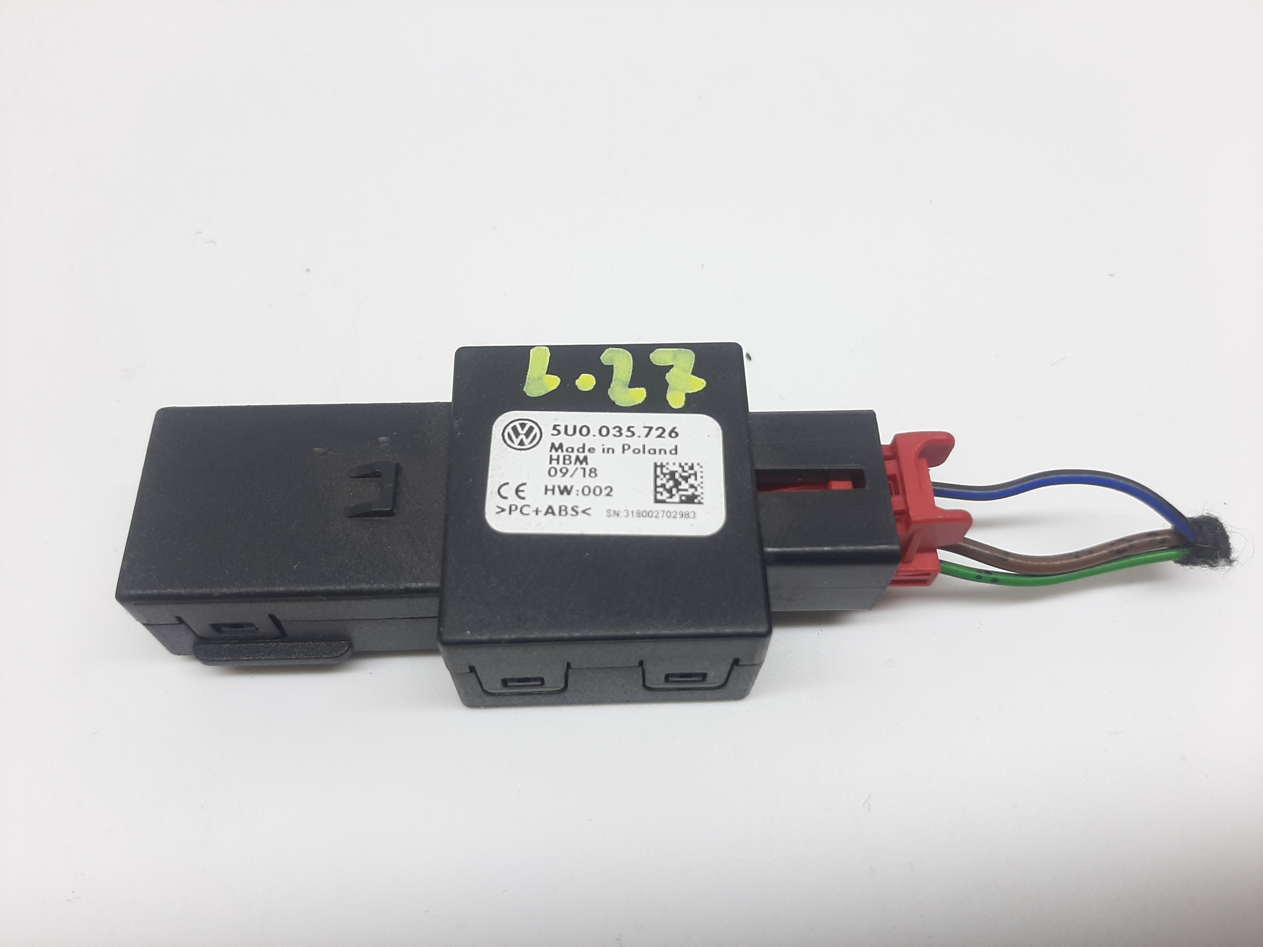 VOLKSWAGEN TIGUAN II 2016-24R MODUŁ PORT USB 5U0035726 - obrazek 2