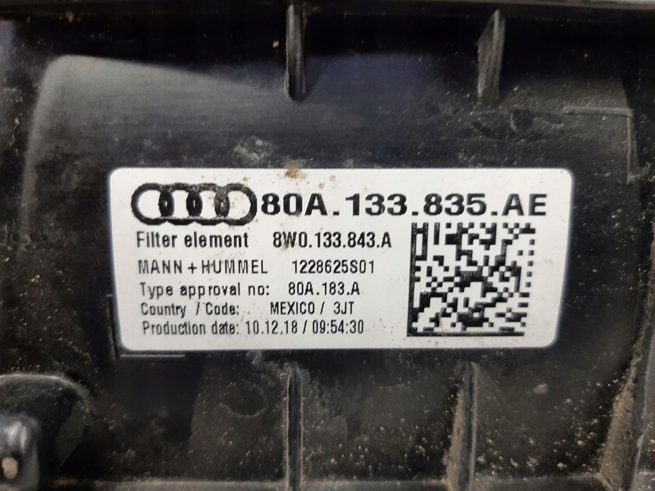 AUDI Q5 FY80A 2015 -> 2022 OBUDOWA FILTRA POWIETRZA 80A133835AE - obrazek 4