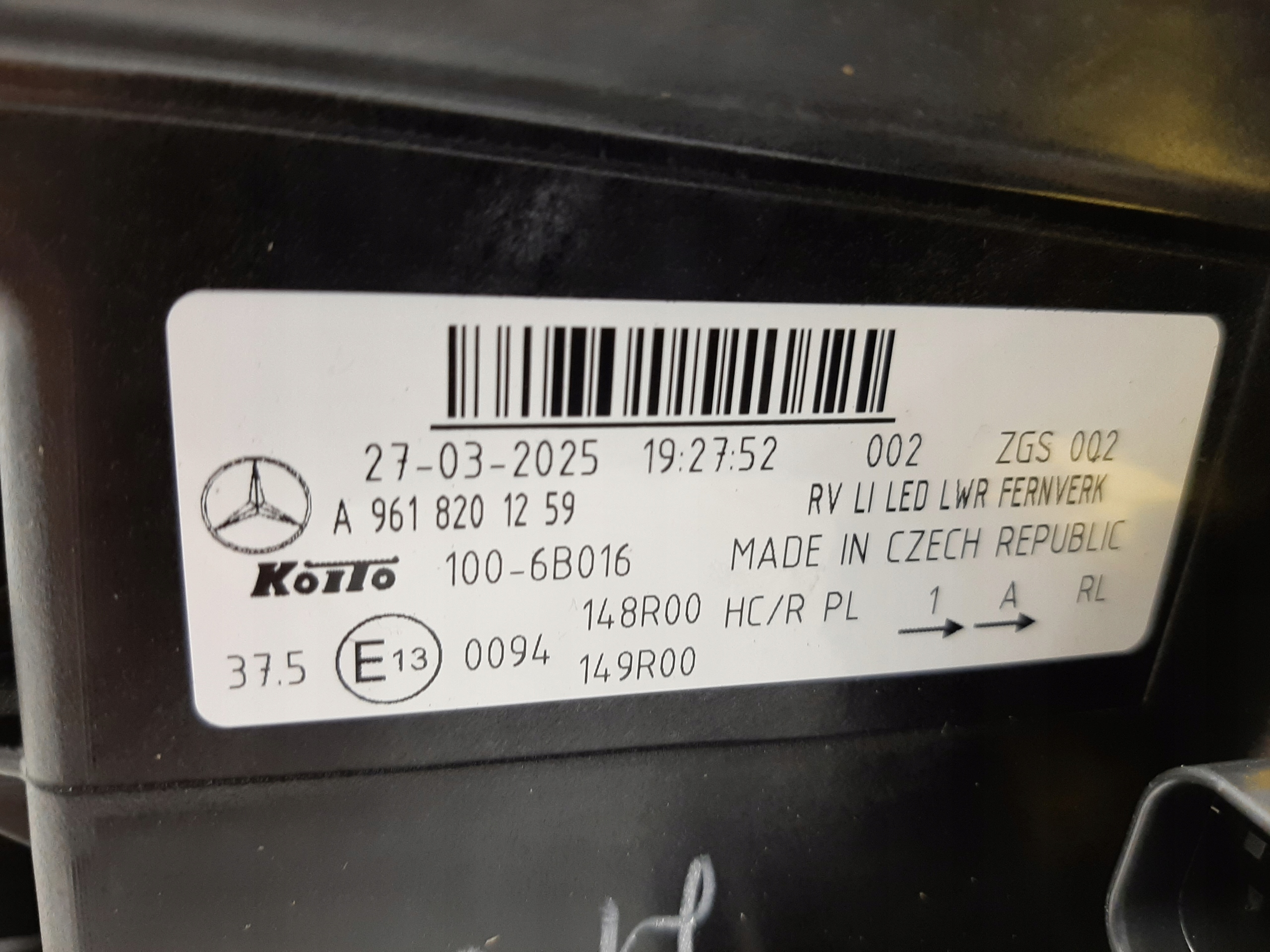 MERCEDES ACTROS LAMPA REFLEKTOR LEWY PRZÓD PRZEDNI LED A9618201259 - obrazek 3
