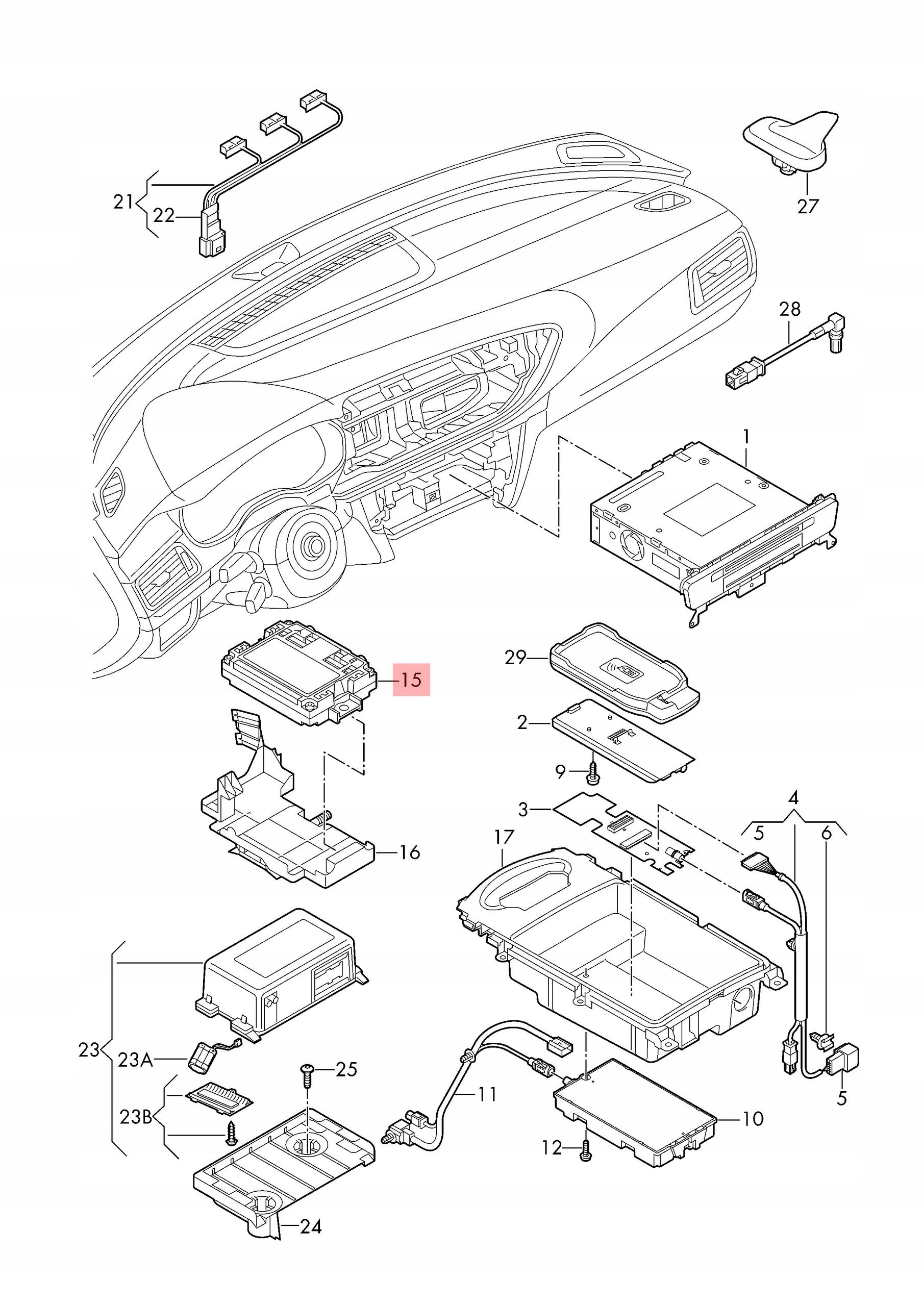 AUDI A8 D4 WZMACNIACZ ANTENOWY 4H0035456 - obrazek 2