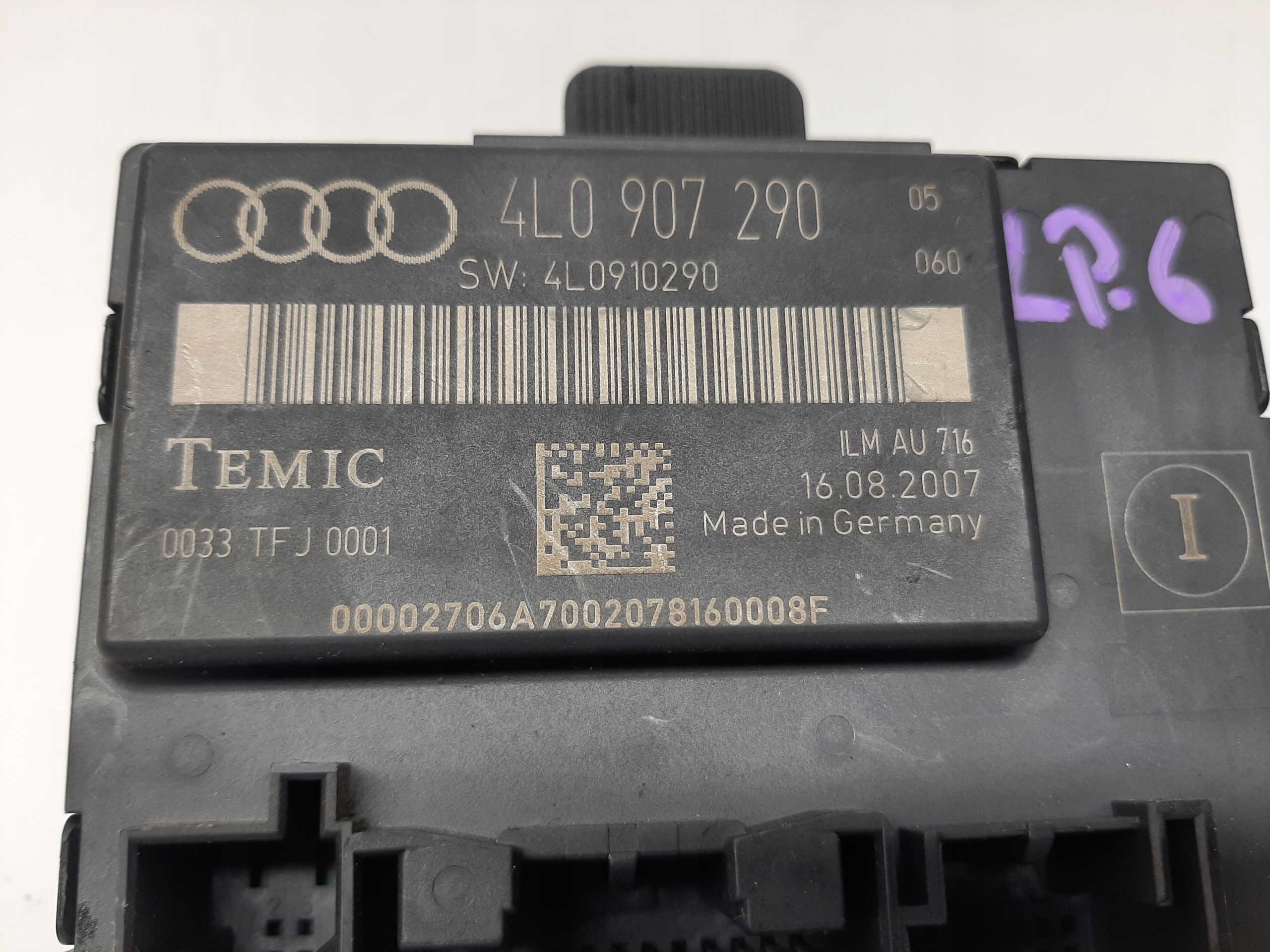AUDI Q7 3.0 TDI 2005- MODUŁ STEROWNIK DRZWI PRAWY PRZÓD 4L0907290 - obrazek 2
