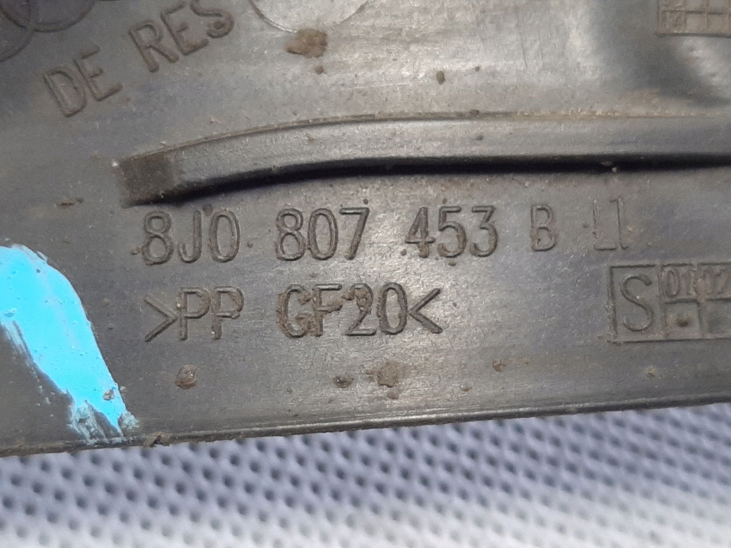AUDI TT 8J 06-10 ŚLIZG ZDERZAKA LEWY TYŁ 8J0807453B - obrazek 3