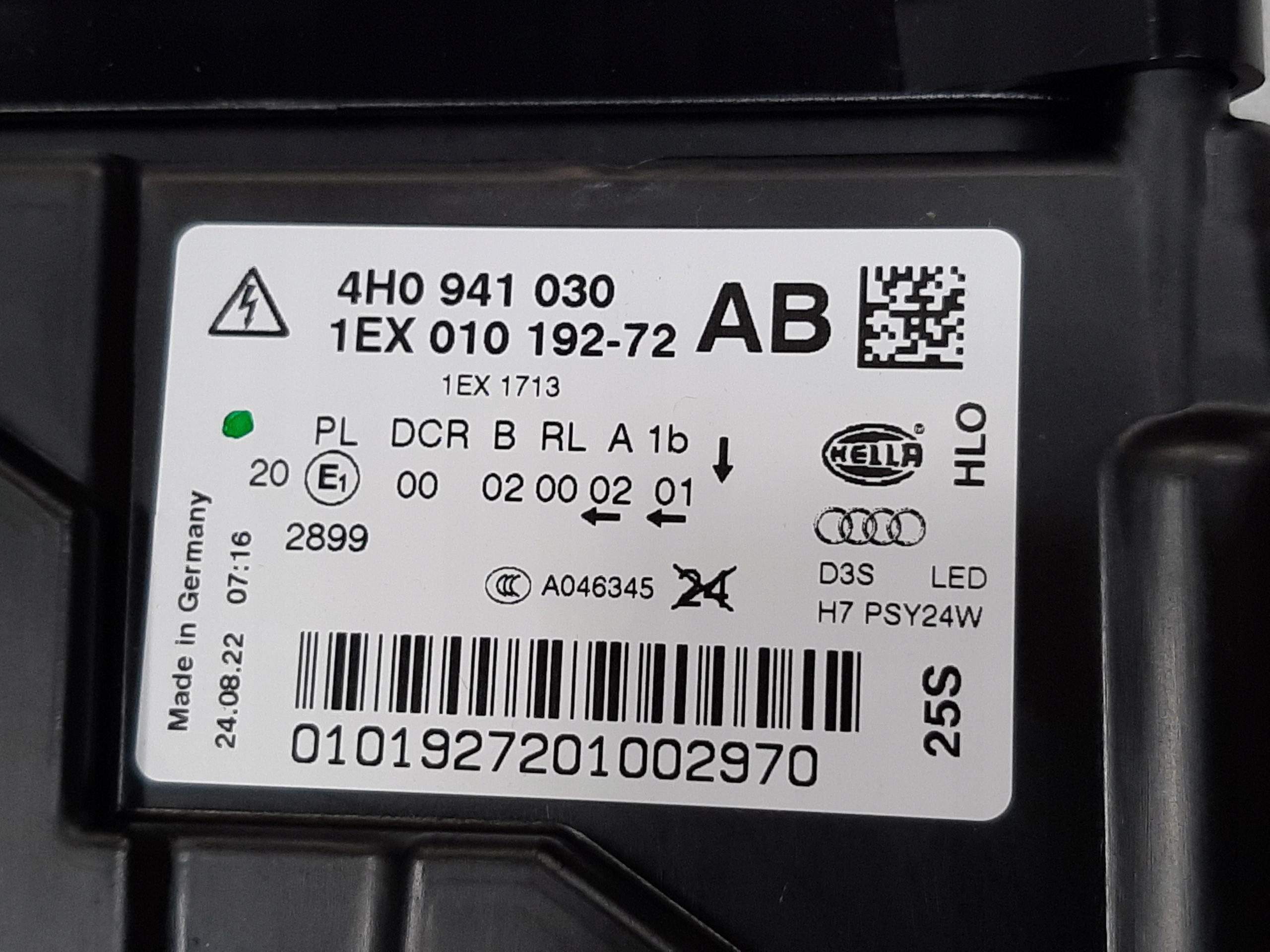 AUDI A8 D4 LAMPA REFLEKTOR LED BI-XENON PRAWY 4H0941030AB 2010/2015 - obrazek 4