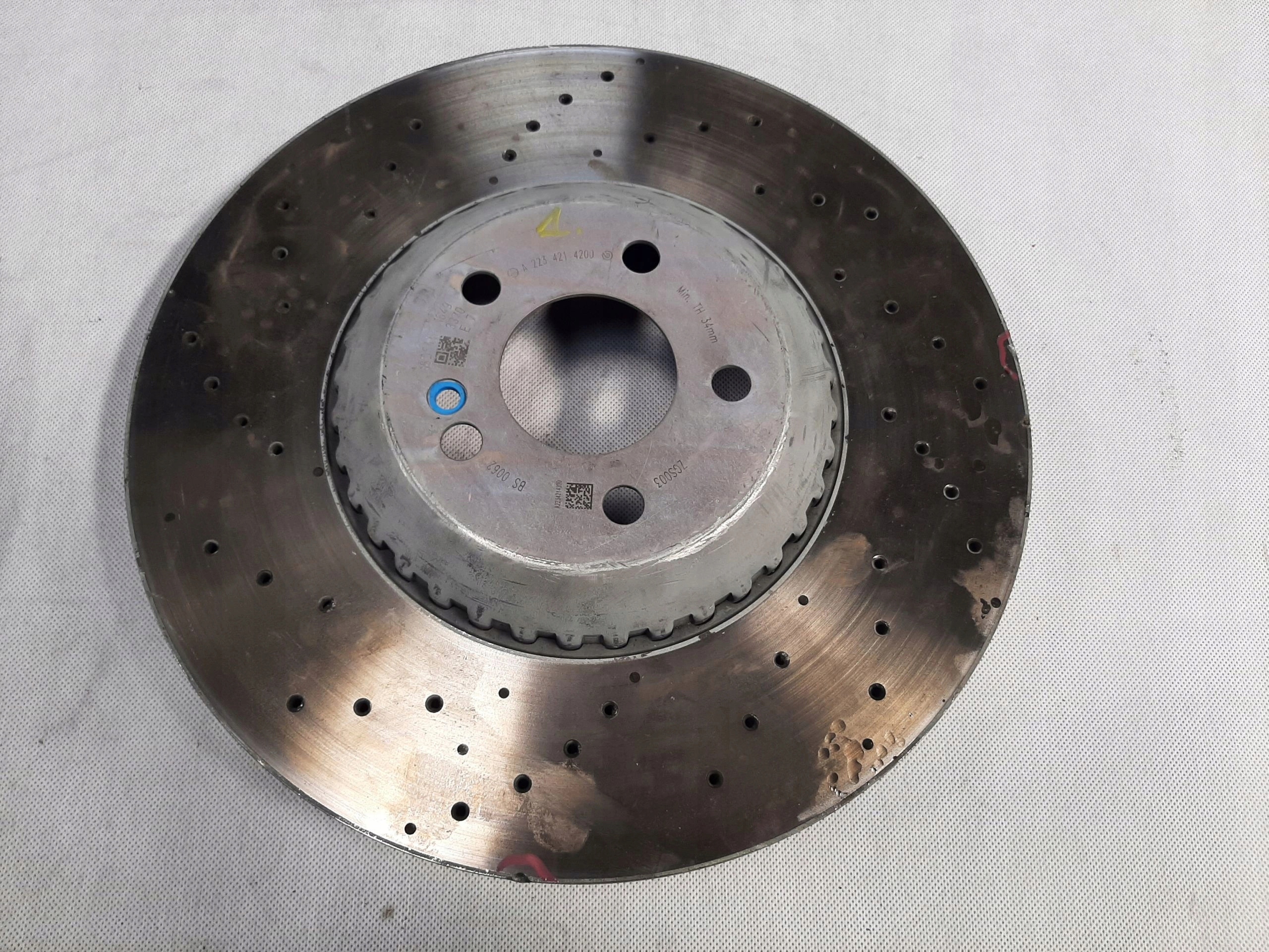 MERCEDES S-KLASA W223 TARCZE HAMULCOWE CERAMICZNE PRZÓD BREMBO A2234214200 - obrazek 3