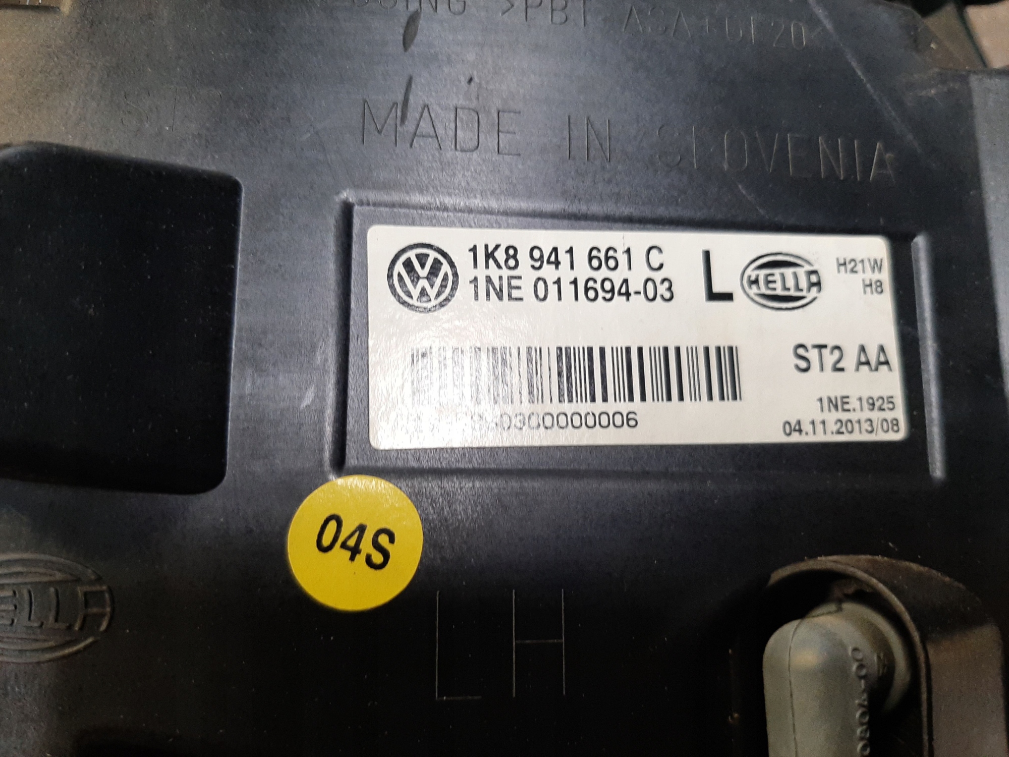VW SCIROCCO REFLEKTOR LAMPA 1K8941661C LEWA HELLA - obrazek 4