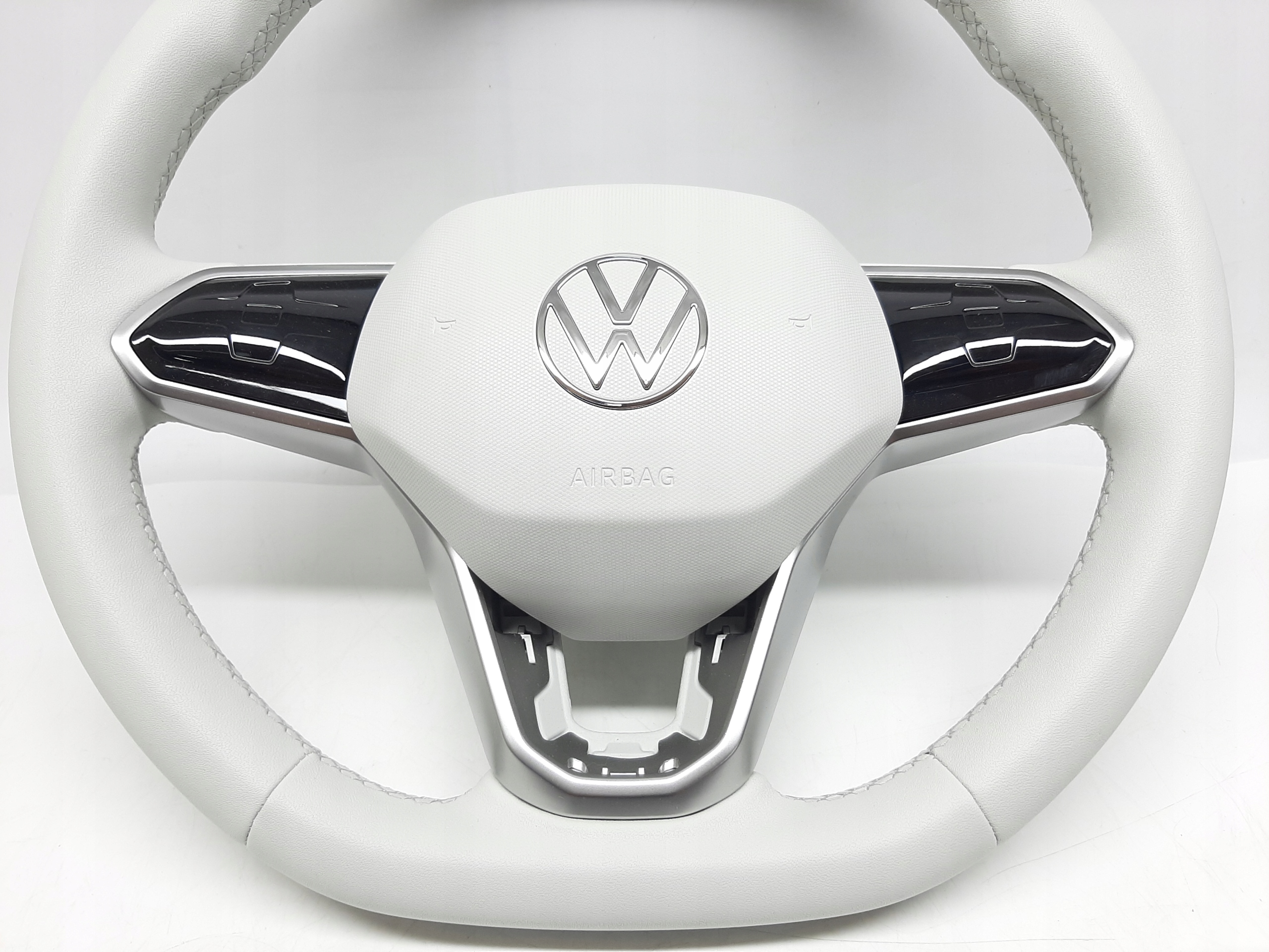 VW ID.3 2019- KIEROWNICA MULTIFUNKCYJNA SKÓRA BIAŁA AIRBAG 10A419089 - obrazek 2