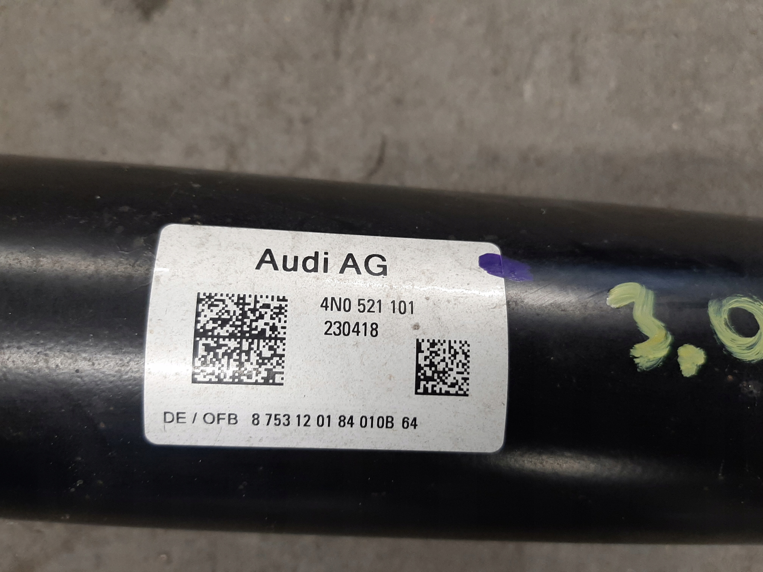 AUDI A8 D5 3.0 TDI 2017-21R WAŁ NAPĘDOWY 4N0521101 WERSJA KRÓTKA - obrazek 4