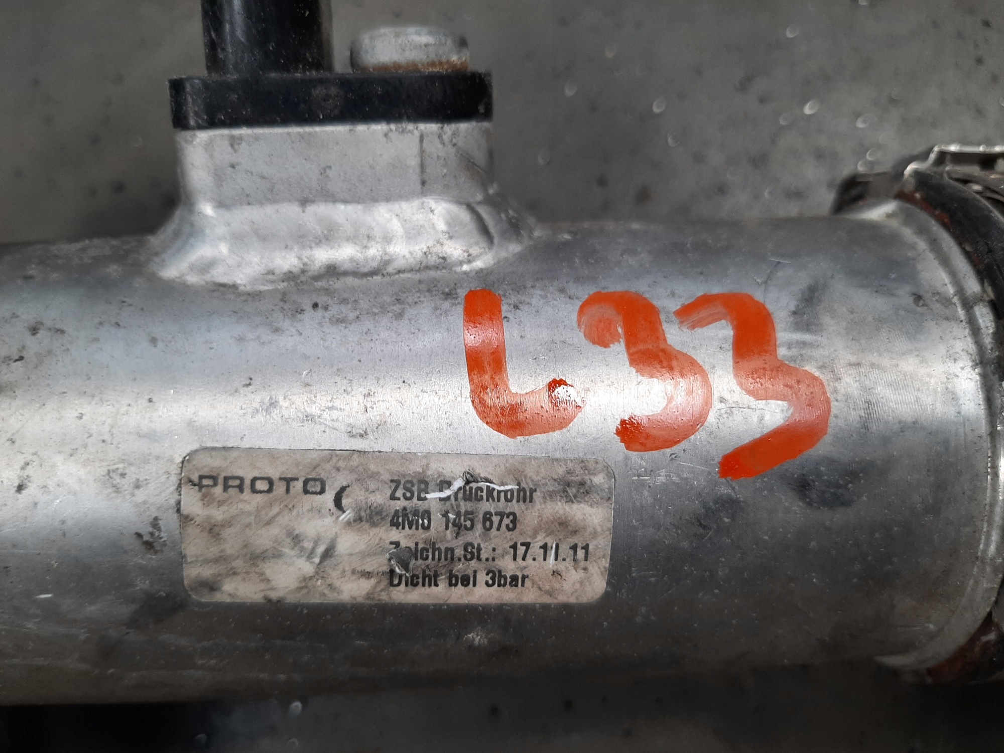 Audi Q7 Rura przewód intercolera Turbo 4M0145673 4M0145709F - obrazek 2