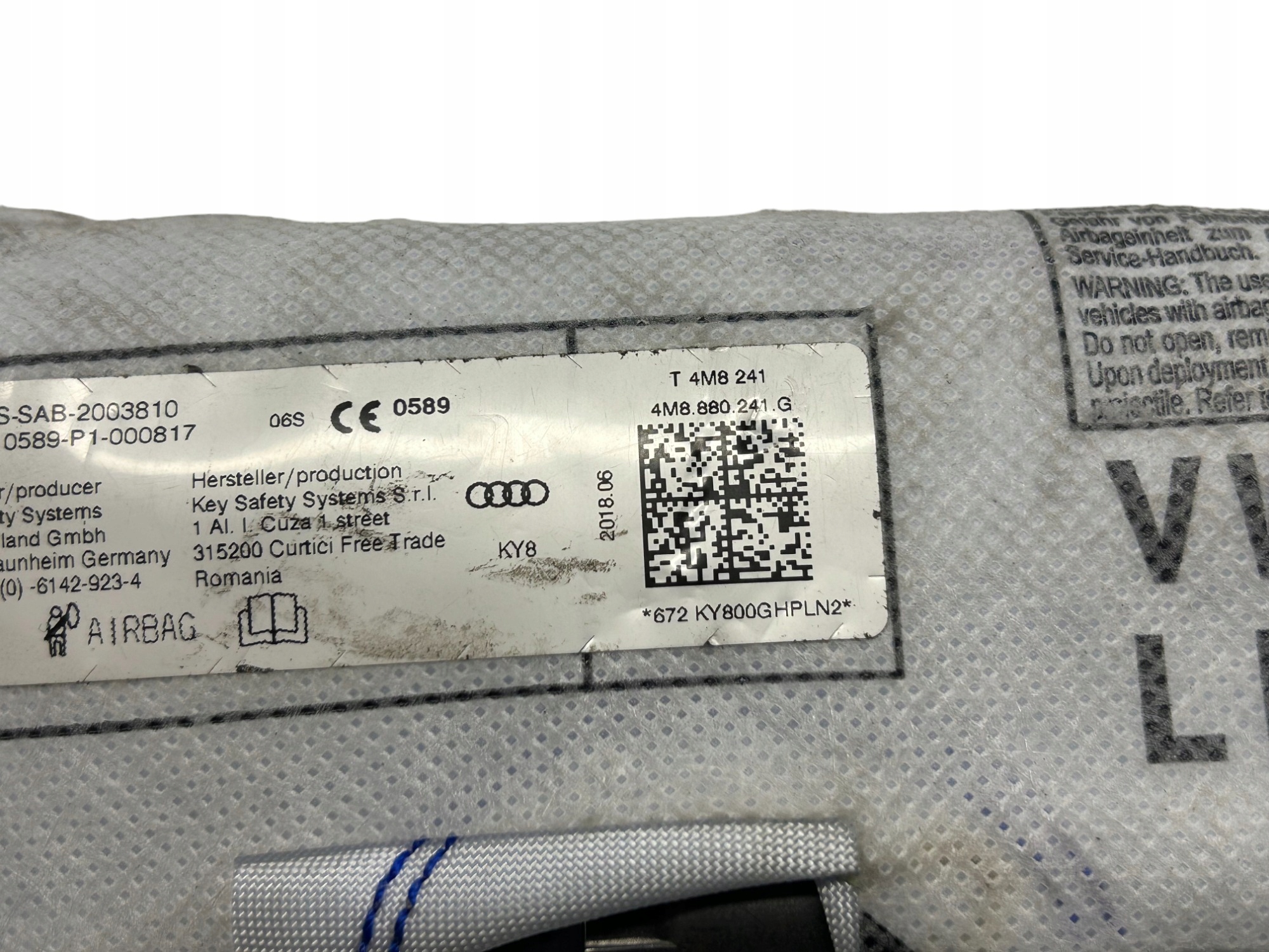 Audi Q8 SQ8 RSQ8 Airbag Poduszka fotela Lewy Przód 4M8880241G - obrazek 2