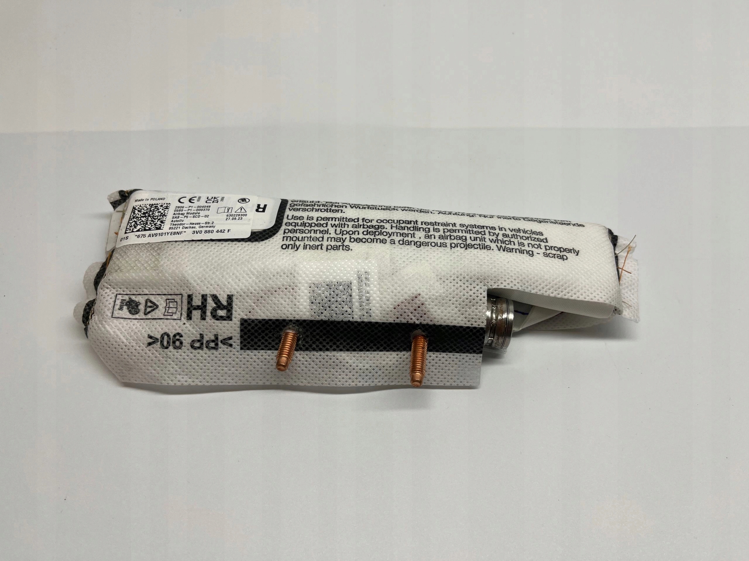 Skoda Superb (2015-2024) Airbag Poduszka Boczna Prawy Tył 3V0880442F - obrazek 2